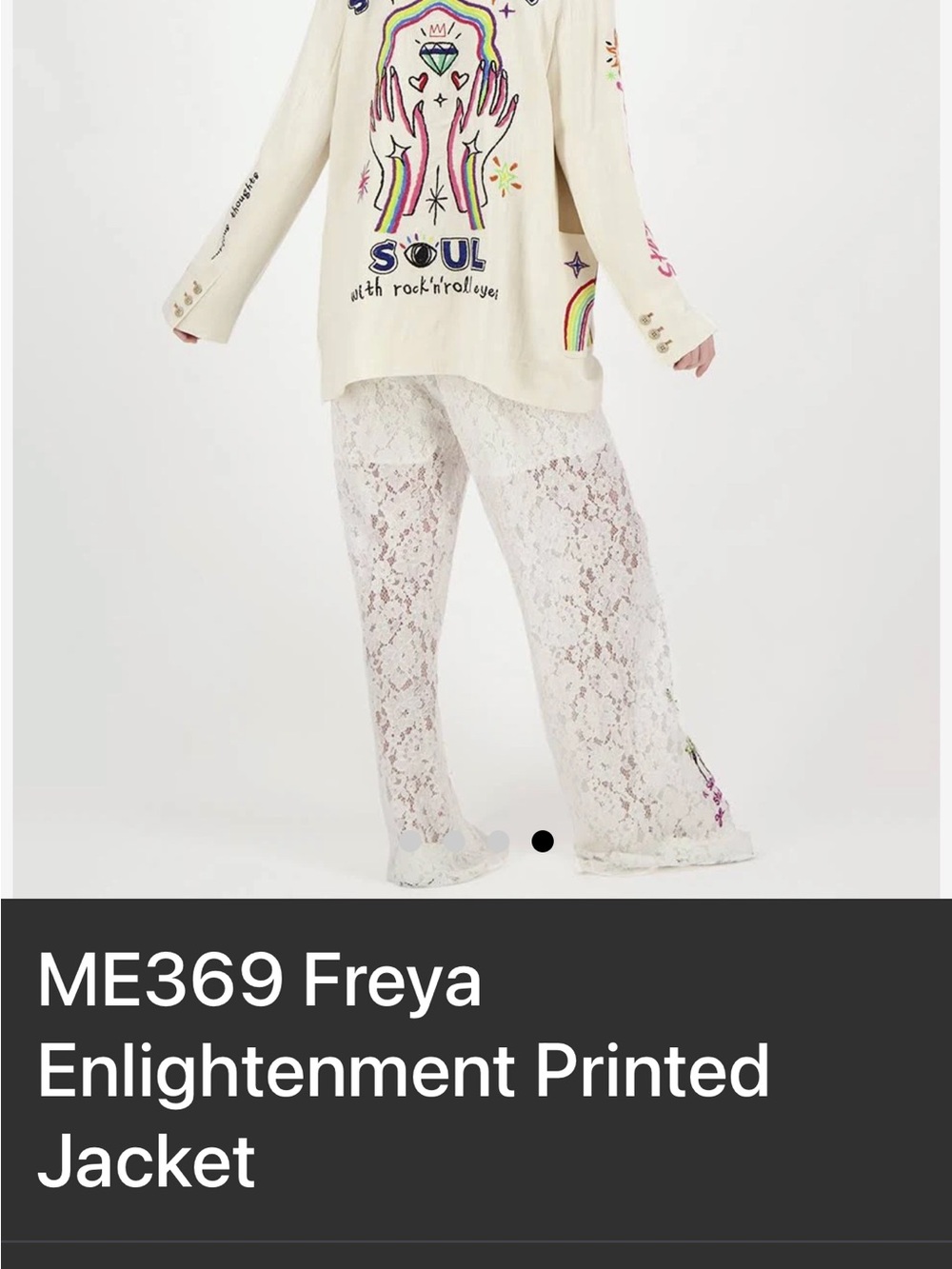 ME369 Freya Enlightenment Embroidered Linen Blazer Jacket XS - Picture 3 of 15